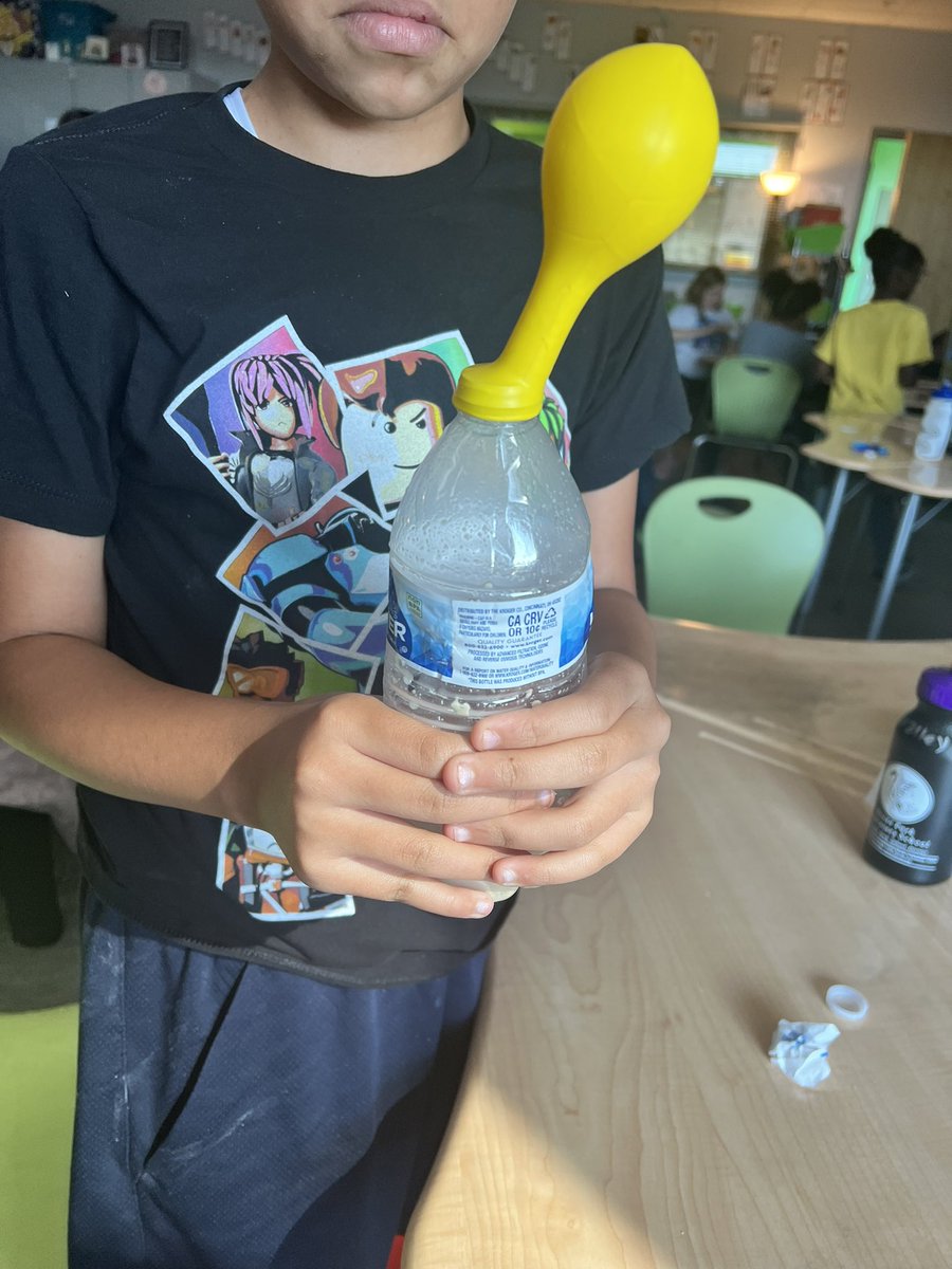 Fourth grade students in Mrs. Kelton’s class at Boone Park Elementary got to experiment with the microorganism, yeast, today. Warm water, sugar, and yeast were added to these bottles and students observed the balloon inflating as the yeast gave off gas. #scienceinaction <a href="/NLRSD/">North Little Rock School District</a>