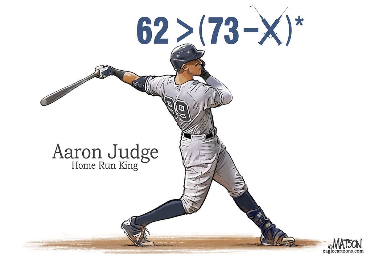 MatsonCartoons's tweet photo. Baseball Math: What is the value of X? #AaronJudge #HomeRunRecord #MLB #MLBTheShow https://t.co/U44JWjOxIf
