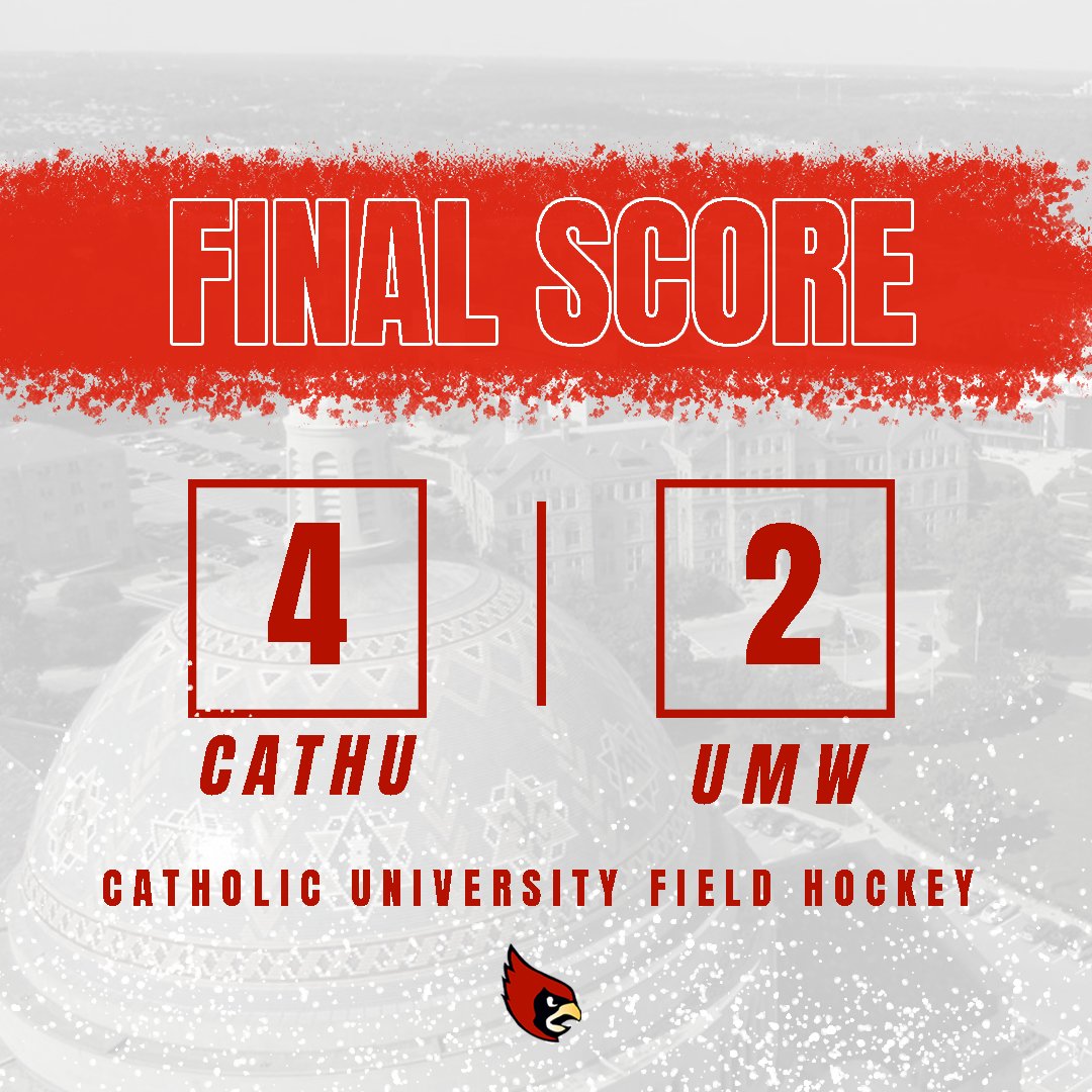 🎩🎩🎩 for Molly McEvoy + a Niki Micciche goal + 8 Abigail Kearney saves = a road W

#ThisIsCatholicU