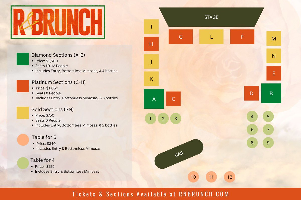 🍾R&amp;Brunch 🍾

Sunday, October 30th 🍷
12PM - 5PM

Mimosas🥂 Food🥞 &amp; Great Vibes✨

Tickets &amp; Sections available NOW at rnbrunch.com ‼️

#RnBrunch #RnBrunchOrlando 🍹