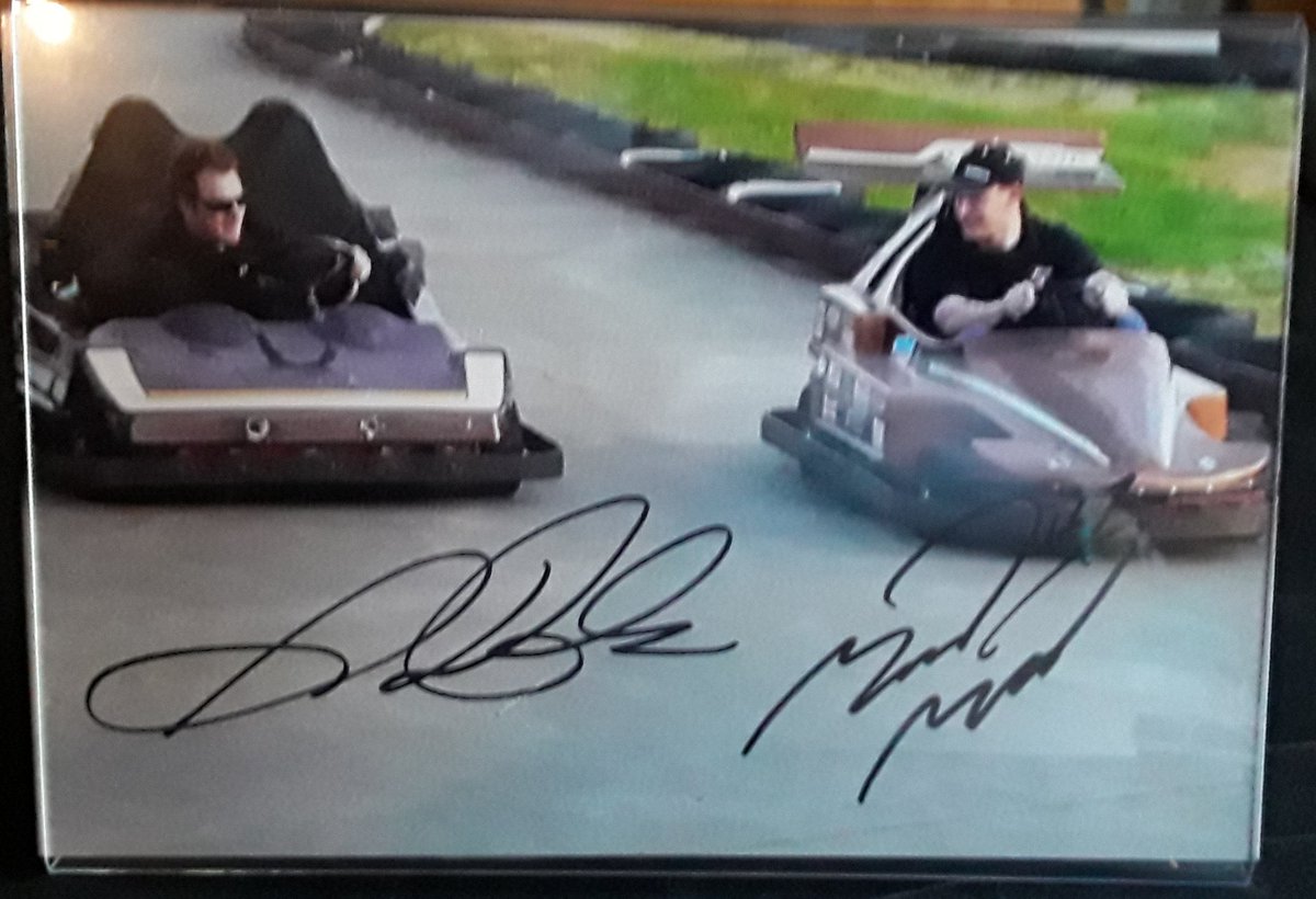 jhnascarfan1's tweet photo. Going through some older @NASCAR items and found this. @Mc_Driver and #JasonLeffler autographed picture from a go cart race in Nashville when they were racing. #awesome https://t.co/eVkmglNoGL
