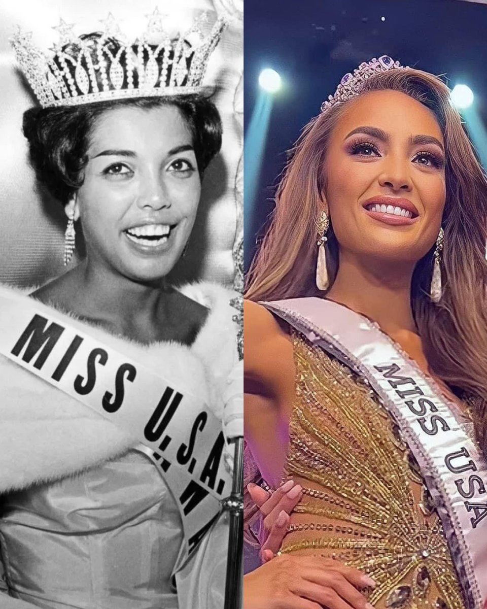 Macel Wilson in 1962 was the 1st Filipina American to be @MissUSA  Congratulations R’Bonney Gabriel for winning in 2022! #FilAmFacts #FilipinoAmericanHistoryMonth #FAHM #FAHM2022 . We’ve been here a longtime and will continue to be part of the USA #FilipinoAmerican #PinayPower