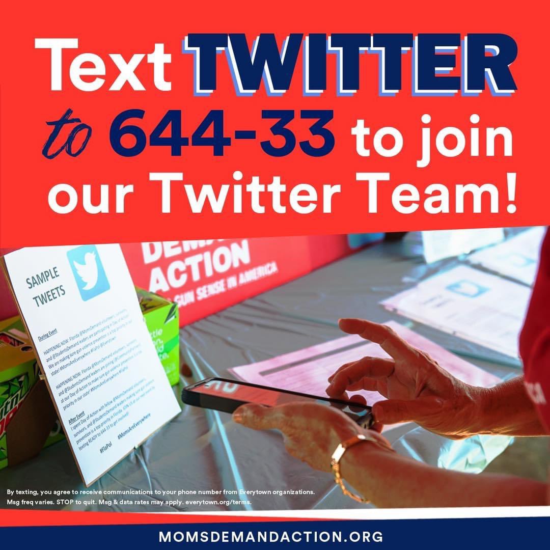 Here in Knoxville, <a href="/MomsDemand/">Moms Demand Action</a> volunteers are making calls, texting, door knocking and tabling to support gun sense candidates. We need more help! 
Text TWITTER to 644-33 to join us on the Everytown Twitter Team to help boost the vote! #MomsAreEverywhere