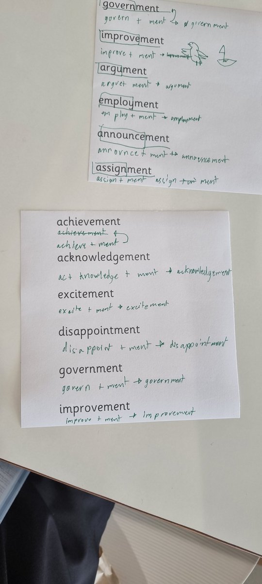 EduJasmina's tweet photo. Looking at the meaning of the suffix -ment. Discussion in our home language led to how to explain it in English
This is the power of discussion in a home language to deepen our understanding and make connections
#homelanguage #EAL #wearelearners @WCIBangkok https://t.co/HEvcdNbPxj