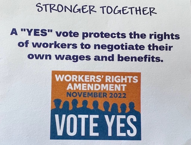 Katie Page Physics (@page_physics) on Twitter photo VOTE YES!!
Protect workers.
Protect your rights.
<a href="/iftaft/">IL Federation of Teachers</a> <a href="/GovPritzker/">Governor JB Pritzker</a> @RepChrisWelch <a href="/sengillespie/">Senator Ann Gillespie</a> <a href="/Canty4ILHouse/">Mary Beth Canty</a> @senatormorrison @senatorlaura @markwalker4IL <a href="/senatorcastro/">Senator Castro</a> <a href="/StateRepCrespo/">Fred Crespo</a> <a href="/NabeelaforIL/">Nabeela Syed</a> @repjcarroll @carroll4IL VOTE YES!!
Protect workers.
Protect your rights.
<a href="/iftaft/">IL Federation of Teachers</a> <a href="/GovPritzker/">Governor JB Pritzker</a> @RepChrisWelch <a href="/sengillespie/">Senator Ann Gillespie</a> <a href="/Canty4ILHouse/">Mary Beth Canty</a> @senatormorrison @senatorlaura @markwalker4IL <a href="/senatorcastro/">Senator Castro</a> <a href="/StateRepCrespo/">Fred Crespo</a> <a href="/NabeelaforIL/">Nabeela Syed</a> @repjcarroll @carroll4IL