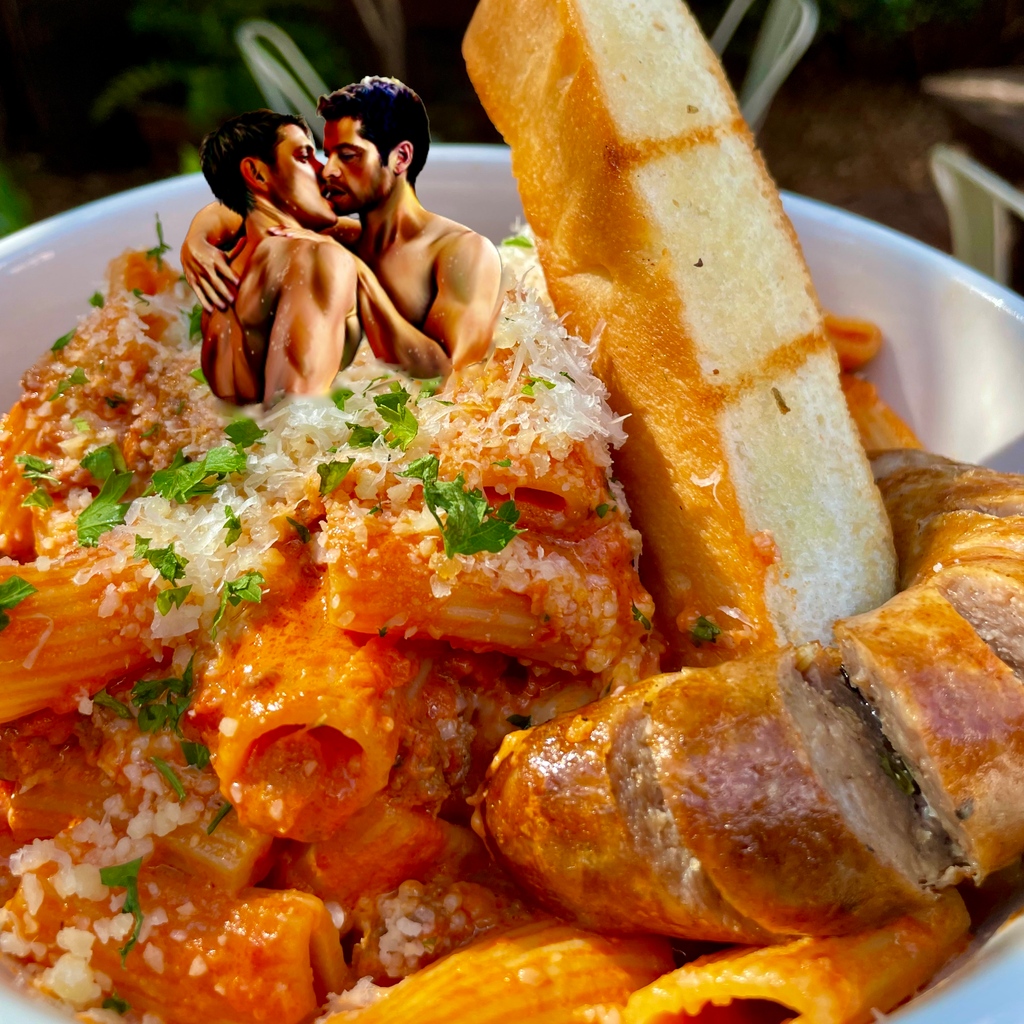 nonisdeli's tweet image. 🏳️‍⚧️ #AtlantaPrideWeek 🏳️‍🌈continues w/ Saliva’s Movie Macabre 🎃 2nite! It’s dinner &amp;amp; drag and it’ll scare you right out of ur pants. Speaking of, try our big gay bowl of Bolognese rigatoni jammed w/ a big fat sausage. You’ll likely want to undo some buttons after 
#AtlPride