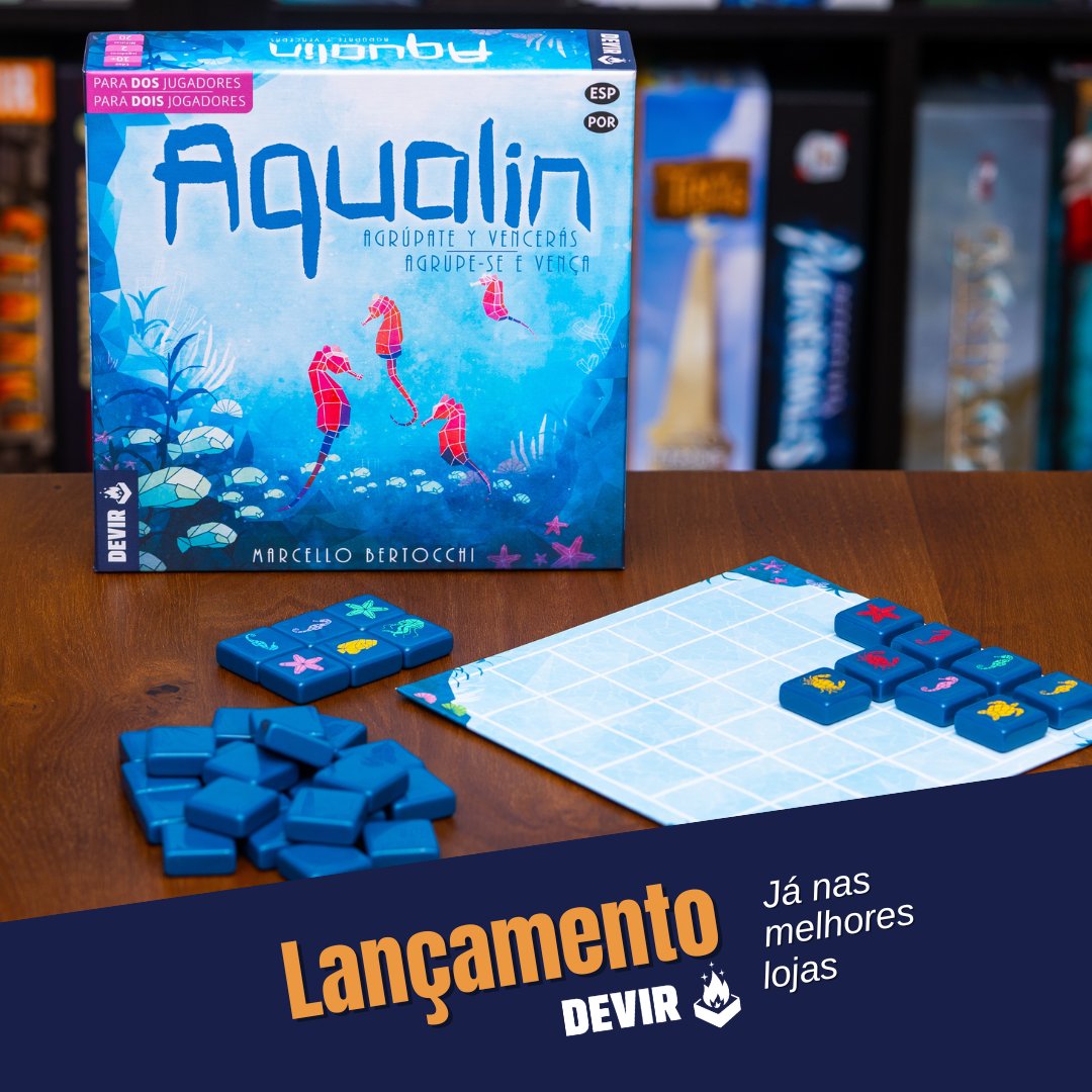 DevirBrasil's tweet photo. Lançamento Aqualin!
Existe uma perturbação no recife com animais nadando e formando ondas a todo momento!
Indicado ao prêmio 2020 Golden Geek Best 2-Player Board Game.
Peça já nas lojas!
#devirbrasil #boardgame https://t.co/gcoEG2oEtX