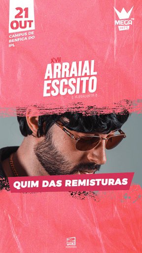 Doutorado em eventos académicos, o grandioso @tioquimdasremisturas fecha agora o cartaz do XVII Arraial ESCSito! 🤪 

Com ele, todos tiram o pé do chão. Será que tens pedalada? 🤔

 #AEESCS #ArraialESCSito