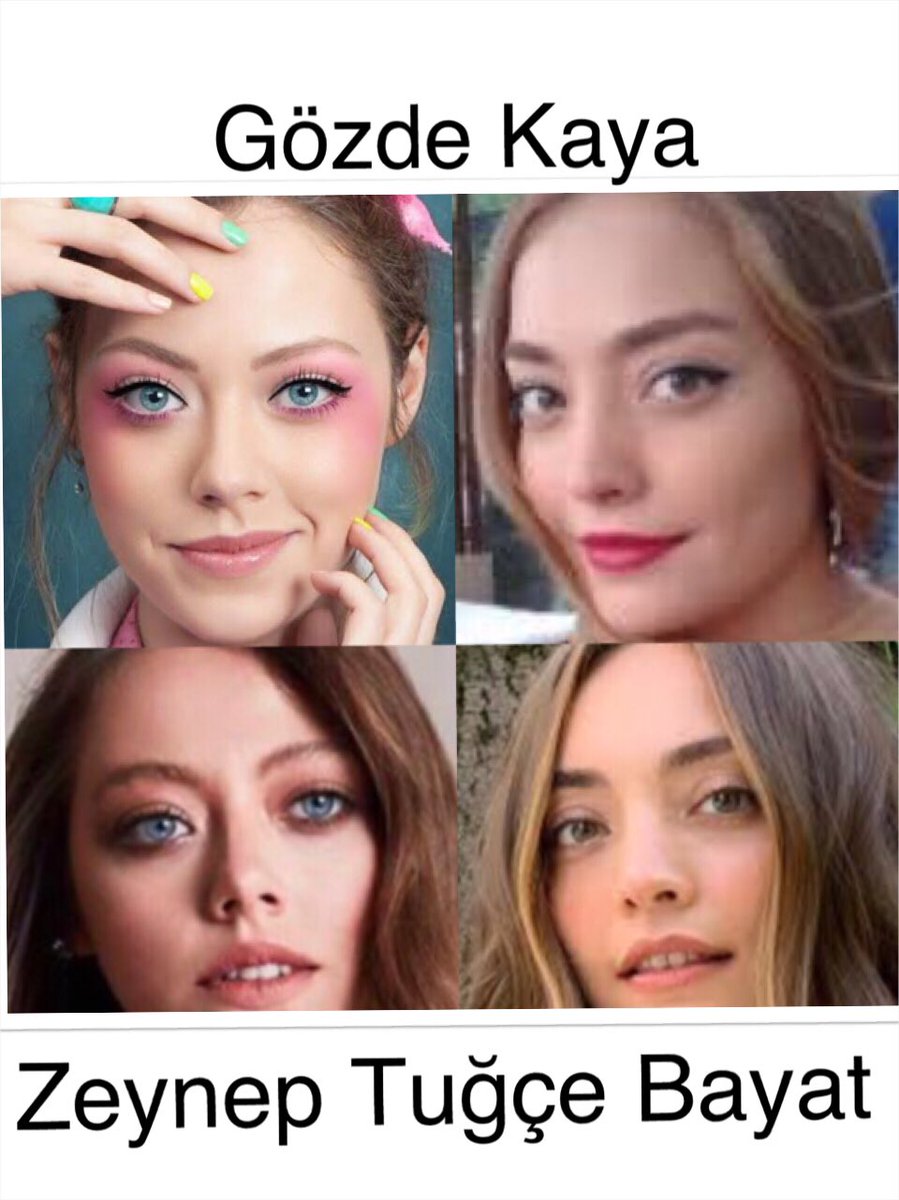 Look alike celebrities #GozdeKaya &amp; #ZeynepTugceBayat Birbirine benzeyen meşhurlar
