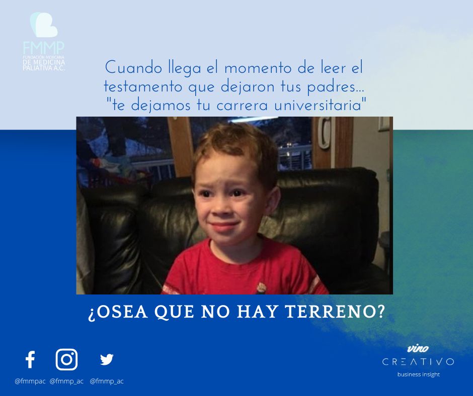 FMMP_AC's tweet photo. Aunque hayas partido todavía puedes cuidar de tus seres amados, has tu testamento, protégelos de gastos y trámites innecesarios. Tu partida ya les estará costando, hazla más sencilla.
#FMMP_AC #meme #cuiadospaliativos #dona #DignidadalFinaldelaVida https://t.co/zEQAfm4nDL