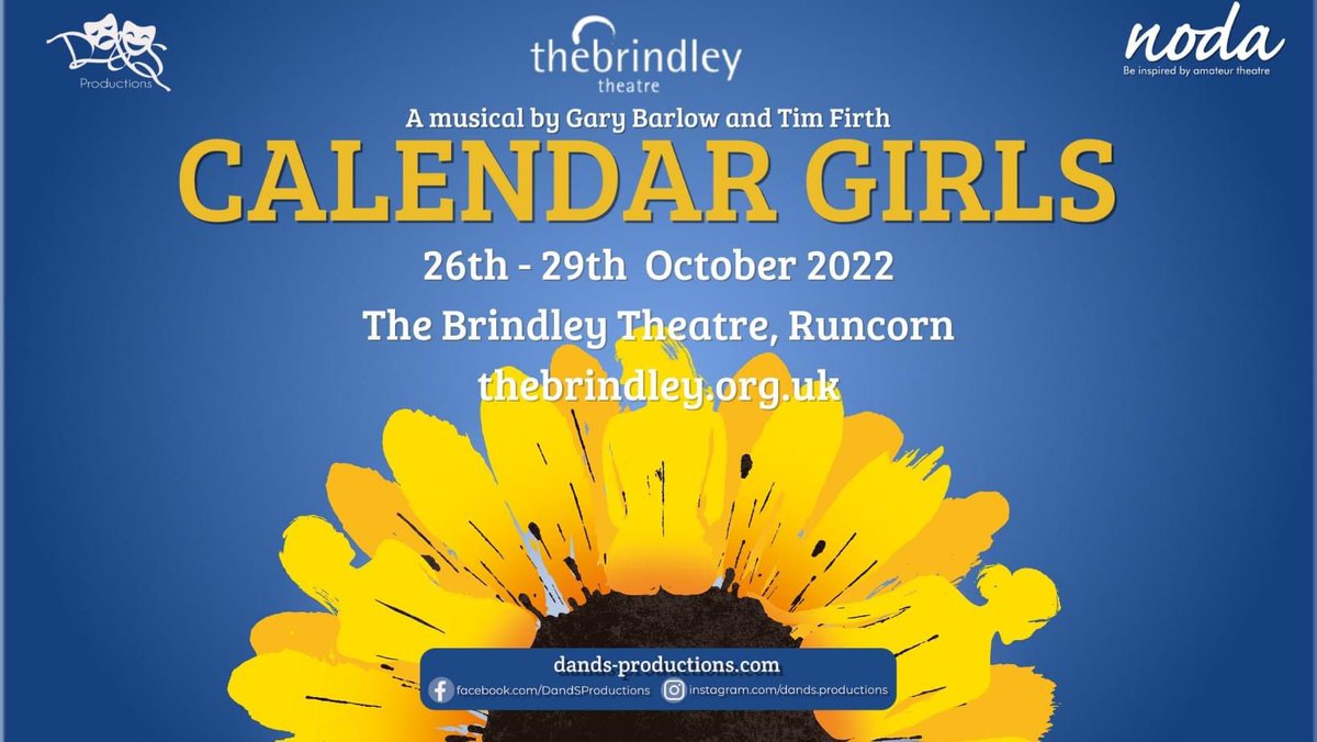 DSProdUK's tweet photo. We have 3 weeks until our production of Calendar Girls by the amazing @GaryBarlow &amp; #TimFirth at @TheBrindley in Runcorn. You can book your tickets on https://t.co/nHBfnzu8Jb https://t.co/cPPpEv2vau