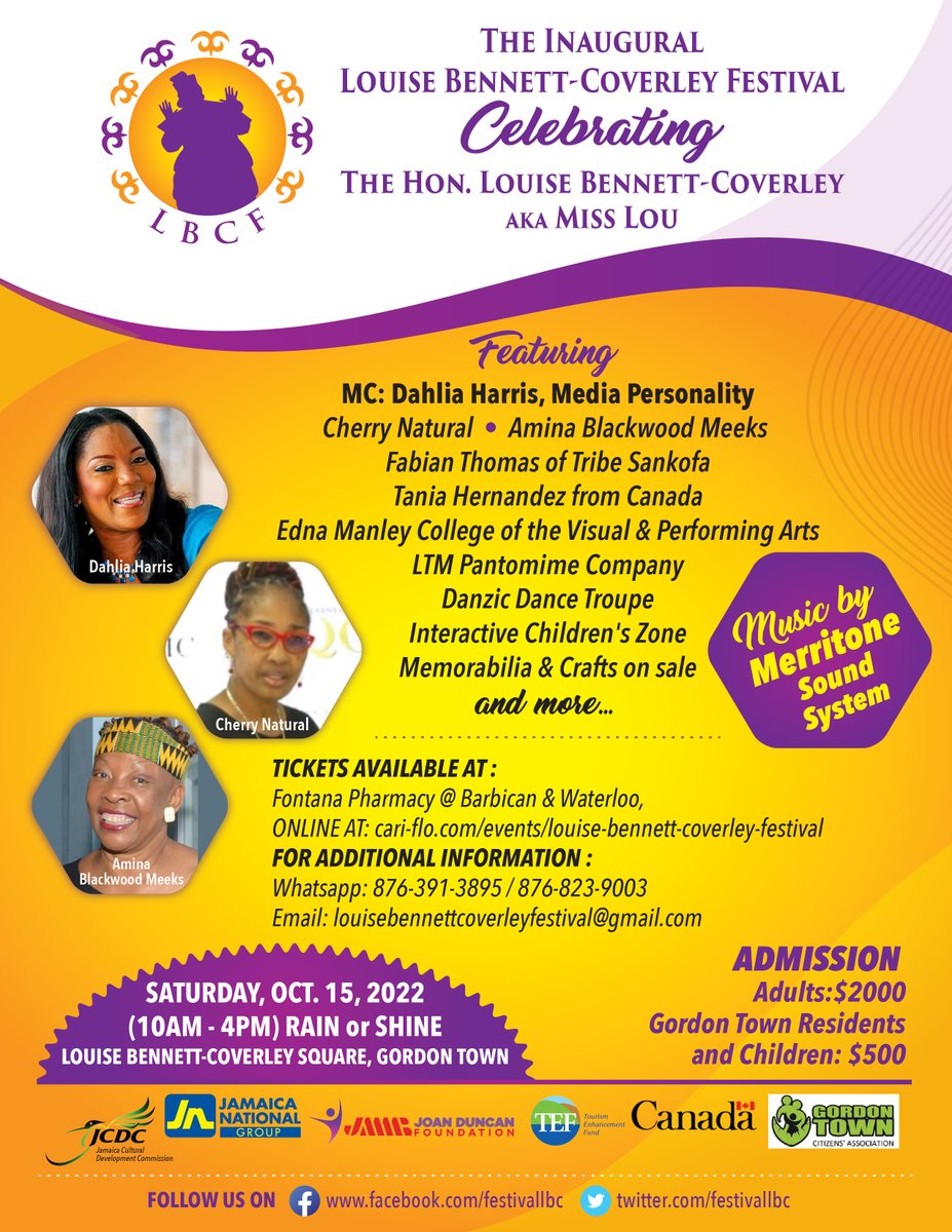 festivallbc's tweet photo. Let's celebrate together! #mslou #festival #heroesweekend @DahliaHarris @Cherrynaturaljm @aminablackwoodmeeks @Fabian_M_Thomas @TaniaHe89799132 @schoolofdramaJA @ltmpantomime @OpalPalmerAdisa @MERRITONEDISCO https://t.co/8yy4CSAL8z