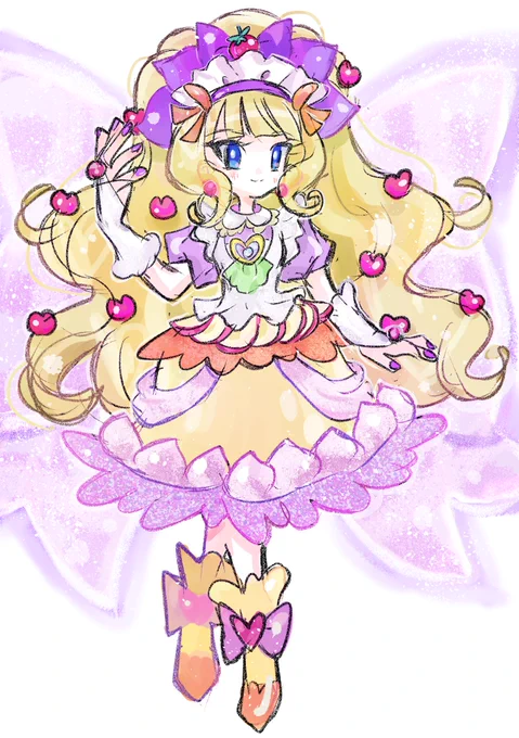 #キュアフィナーレ #菓彩あまね #デリシャスパーティプリキュア #らくがき #イラスト #precure  #デパプリ #ジェントルー お子様ランチドレス!。 