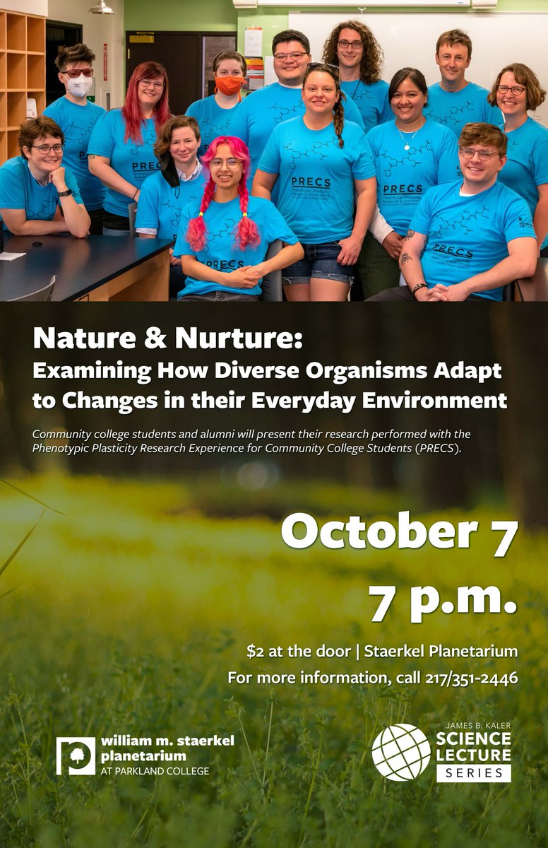 Here is our press release for this Friday's edition of the James B. Kaler Science Lecture Series! parkland.edu/Main/About-Par…

Join us at 7 pm on Friday. Tickets are $2. facebook.com/events/8647791…