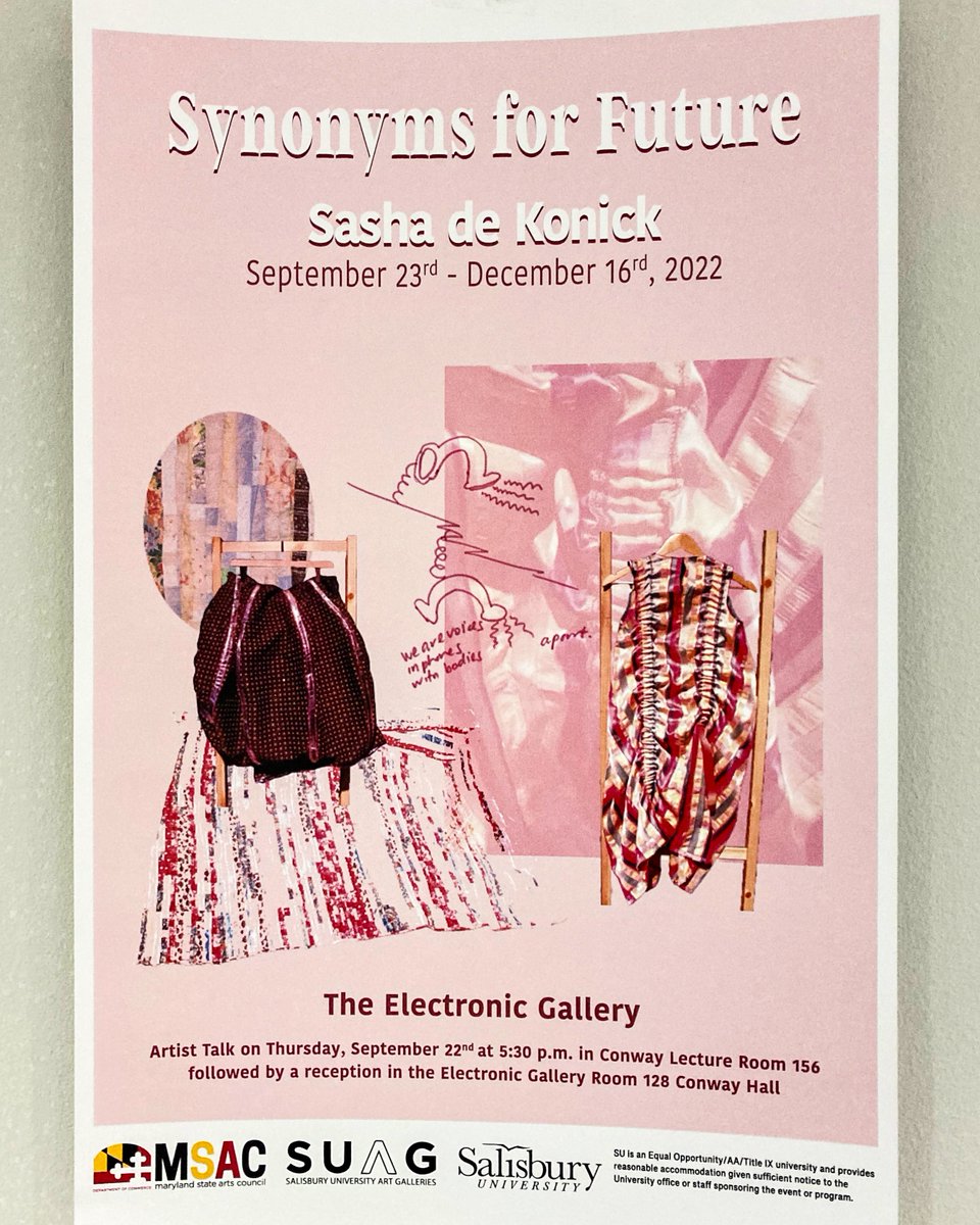 SUgalleries's tweet photo. Most know about the University and Downtown galleries but did you know about the Electronic Gallery? You should check it out. There's an exhibition up waiting for you to visit. 

#suag #suartgalleries #textileart #synonymsforfuture https://t.co/7I9cWVTOHf