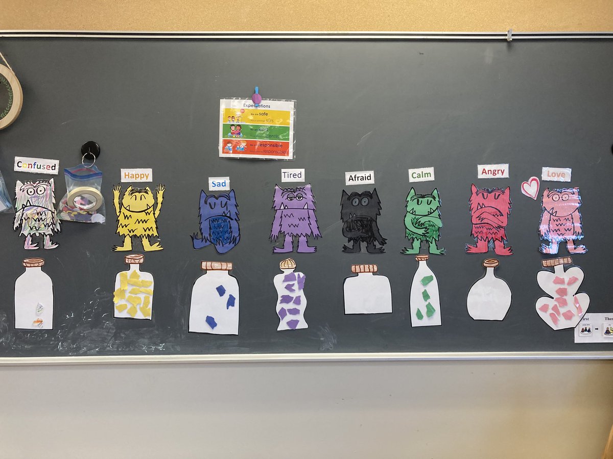 misstheresapre1's tweet image. Let’s talk #feelings in #nspreprimary 
#colormonsters