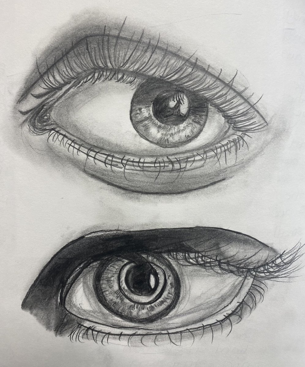 ArtKingswood's tweet photo. ***HIGHEST EXPECTATIONS*** Phoebe one of our year 8 students has really strived for excellence in her eye studies this week! @ArtKingswood @Kingswood_Acad #highestexpectations https://t.co/e7QgBoW2np