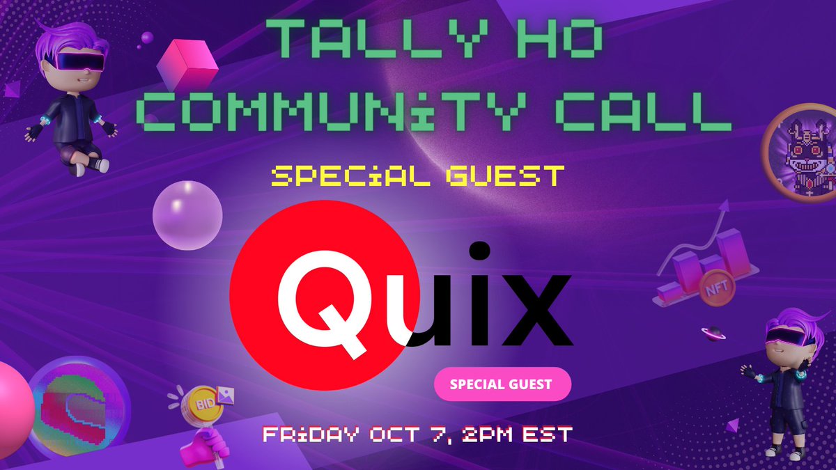 taho_xyz's tweet photo. You won't want to miss Friday's community call, featuring @qx_app 🔴✨ &amp; a special interview with @RoustanNFT by @Pitunia11 😎

⏰2:00PM ET, Friday, Oct 7
➡️ https://t.co/d4Euf4qTsH https://t.co/HaybB86lbG