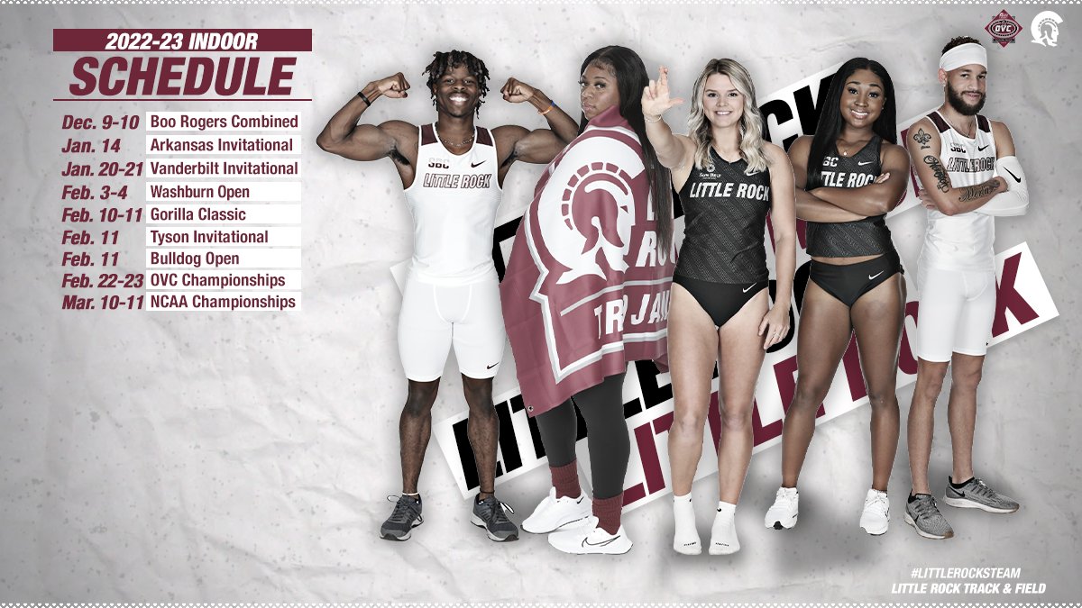 Little Rock Director of Track &amp; Field/Cross Country and Head Coach J.P. Behnke unveiled his program’s 2022-23 indoor track and field schedule Wednesday.

#LittleRocksTeam ⚔️

📰 bit.ly/3ryT14n
🗓 bit.ly/3RFMkIq