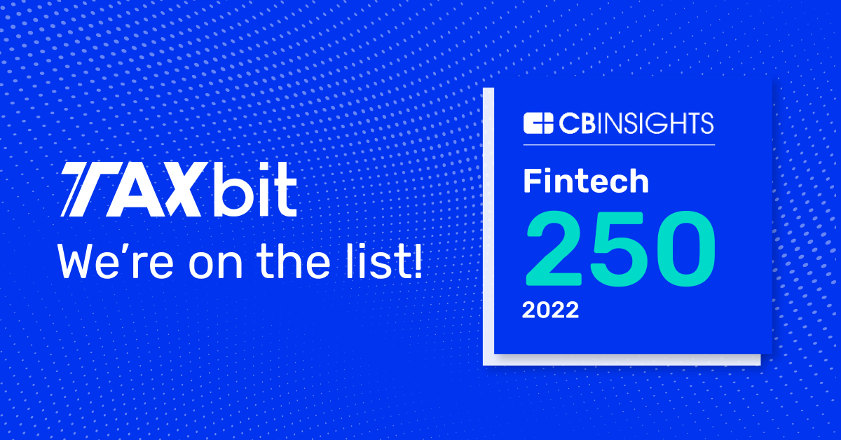 Taxbit (@taxbit) on Twitter photo We’re honored to be recognized by <a href="/CBinsights/">CB Insights</a> #Fintech250 for a second consecutive year. 🚀 #CBInsights We’re honored to be recognized by <a href="/CBinsights/">CB Insights</a> #Fintech250 for a second consecutive year. 🚀 #CBInsights