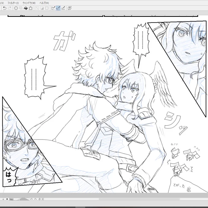 そしてこれがもうちょっと細かく描いたもの。ユーニはおっぱいの付いたイケメンなので赤面しません(白鋼の意思)逆にタイオンはXXXの付いた乙女なので超ドキドキしてます。設定資料で赤面顔を2つ用意されるような奴だしね。ていうかなんで片方は上目遣いなんだよ女の子かよ。
#ゼノブレイド3 