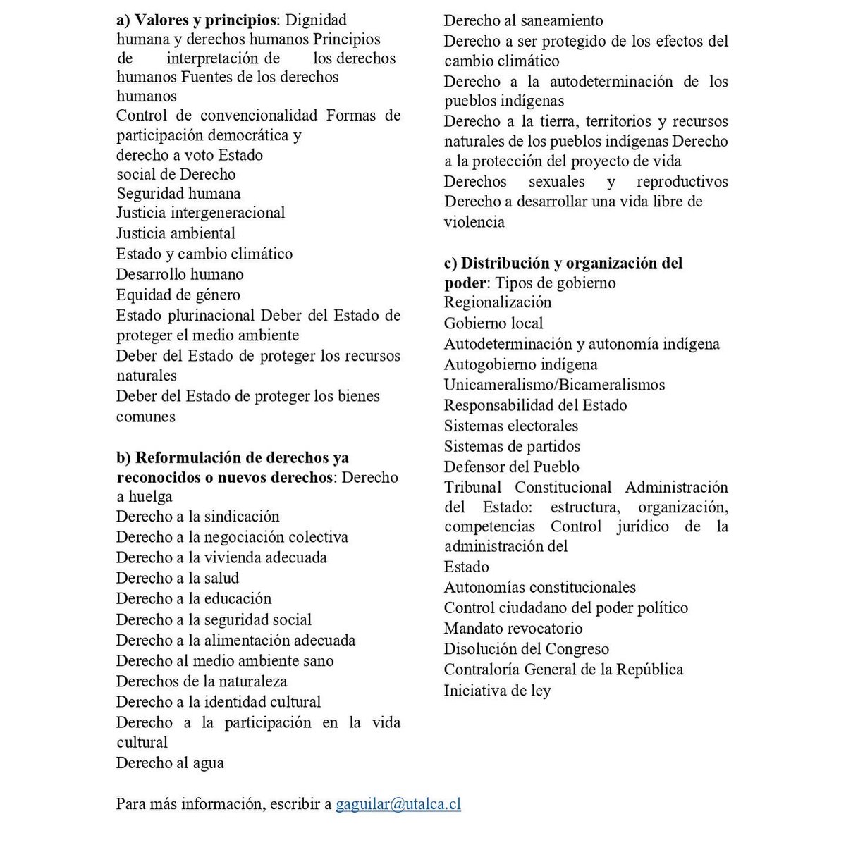 Convocatoria Número Especial 2023 Estudios Constitucionales: 
“Procesos constituyentes contemporáneos y nueva Constitución chilena: Propuestas concretas para Chile ante el rechazo de la propuesta de la Convención
Constitucional".

consultas: Gonzalo Aguilar: gaguilar@utalca.cl