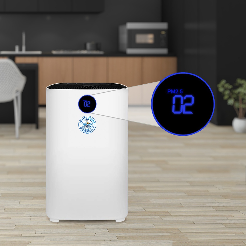 WDisinfecting's tweet photo. Let's clear the air! White Coat 6-stage Air Disinfectors trap 99.9% of viruses, bacteria, mold, VOCs &amp; allergens. A digital readout monitors #airquality so you can see the air! 

#IAQ #indoorair #airpurifier #filtration #ventilation #edleaders #edchat #edsurge #k12 #healthcare https://t.co/vnQXYUyEUZ