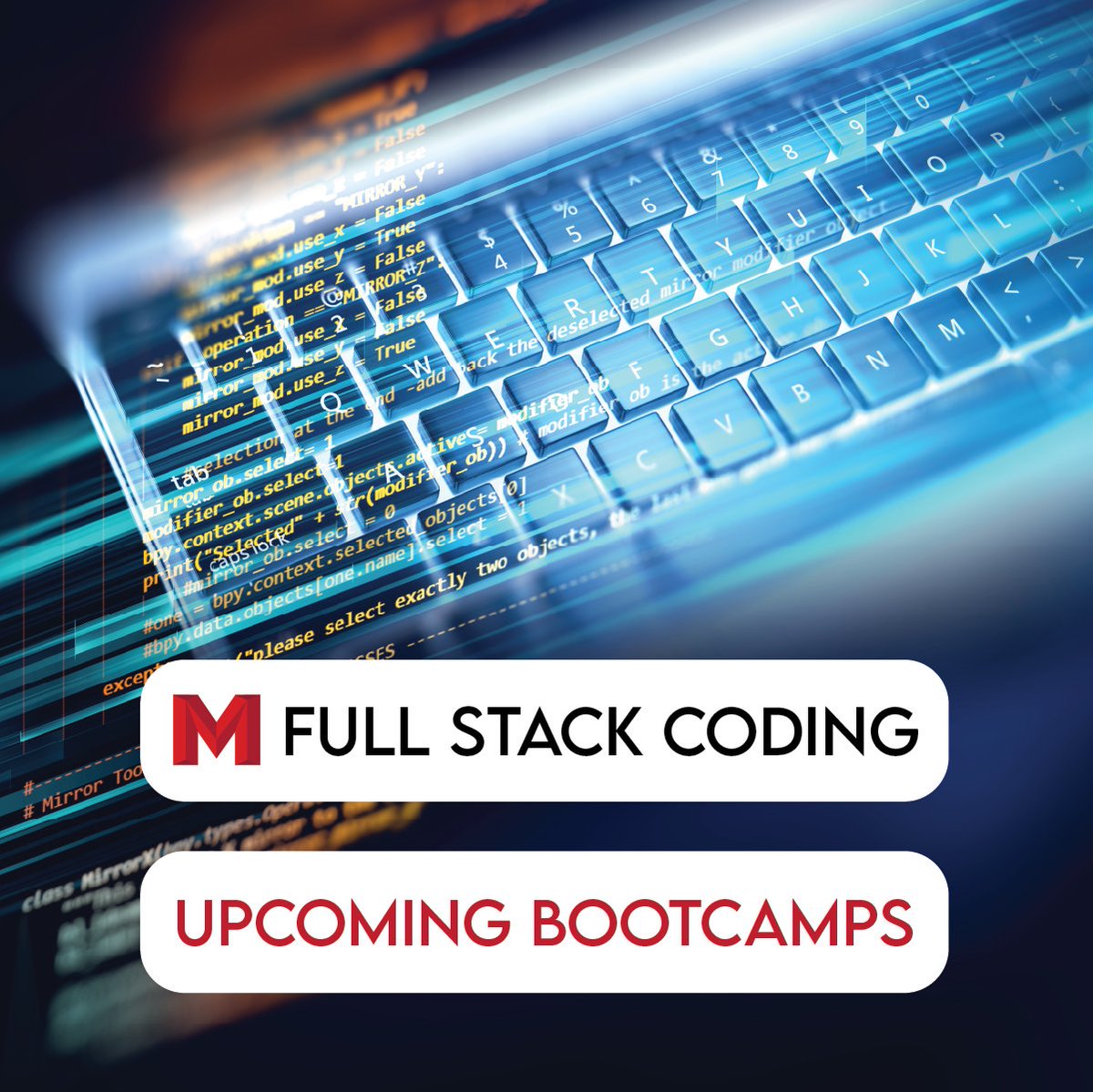 Your IT career can begin here! You have time to register for one of our upcoming Full Stack Coding Bootcamps. Schedule time with an advisor today. loom.ly/3Otor8c

Part-time Coding Bootcamp: starting October 10, 2022
Full-time Coding Bootcamp: starting November 28, 2022