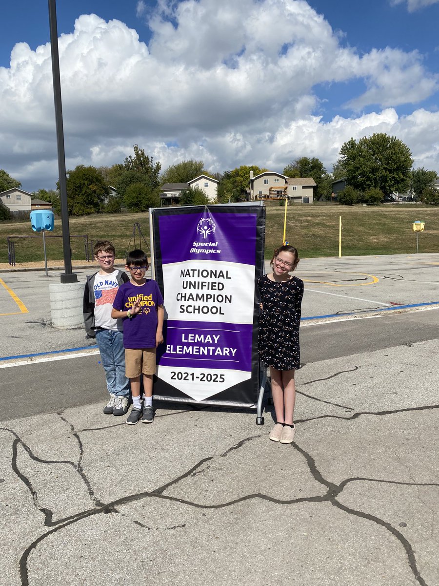 We are so honored to become a Unified  Champion school! Thank you so much to Greg Harris, Special Olympics, Bellevue Dance , and Bellevue West Dance Color Guard !!! ⁦@SONebraska⁩ ⁦<a href="/LeMayOwls/">LeMay Elementary</a>⁩ ⁦<a href="/carmenlemen4/">Carmen Lemen</a>⁩ ⁦<a href="/jessica_schram/">Jessica Schram</a>⁩