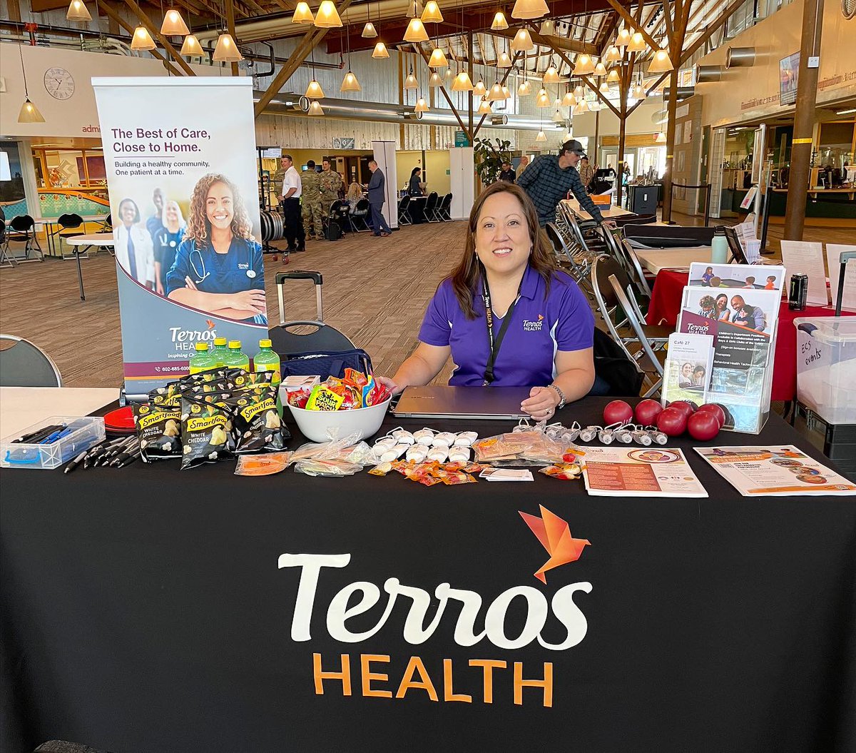 terroshealth's tweet photo. Our team is out at the Coconino Community College Career Fair today at the CCC Lone Tree Campus! Come stop by and say hi + grab some snacks, swag, and learn about WHY Terros Health! #careerfair #inspiringchangeforlife https://t.co/6TD6LG9Rz2