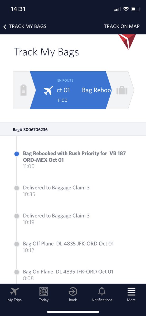 ClaudiaaBarba's tweet photo. @Delta esta buena su definición de “rush priority”. Este estatus no cambia desde el 1 de octubre. https://t.co/qBAYeuWcWG