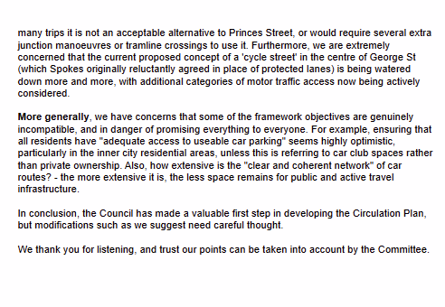 SpokesLothian's tweet photo. @Samuel_Lloyds @rimc123 @CllrScottArthur @best_edinburgh @EdinburghBUG "The Edinburgh #CirculationPlan is pretty positive"
We agree, but we do have some comments, as in our deputation here-->https://t.co/gWEU7Zrw6r
@CyclingEdin https://t.co/U59n02wqO2