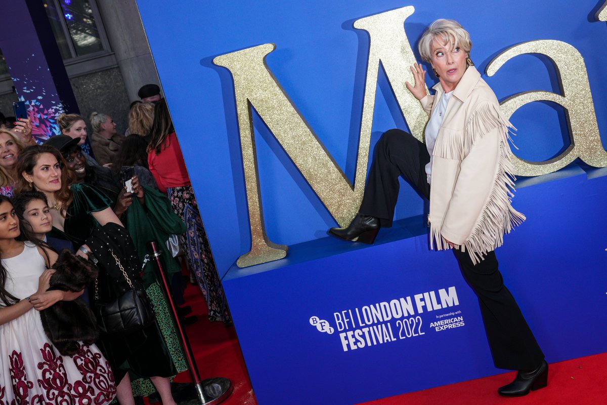 On The Red Carpet (@ontheredcarpet) on Twitter photo Emma Thompson has a little fun while posing for photographers at the premiere of 'Roald Dahl's Matilda The Musical' on opening night of the 2022 London Film Festival.
(Photo: Scott Garfitt/Invision/AP) <a href="/LondonFilmFest/">London Film Festival</a> #EmmaThompson <a href="/MatildaMusical/">Matilda The Musical</a> #Matilda #LondonFilmFestival Emma Thompson has a little fun while posing for photographers at the premiere of 'Roald Dahl's Matilda The Musical' on opening night of the 2022 London Film Festival.
(Photo: Scott Garfitt/Invision/AP) <a href="/LondonFilmFest/">London Film Festival</a> #EmmaThompson <a href="/MatildaMusical/">Matilda The Musical</a> #Matilda #LondonFilmFestival