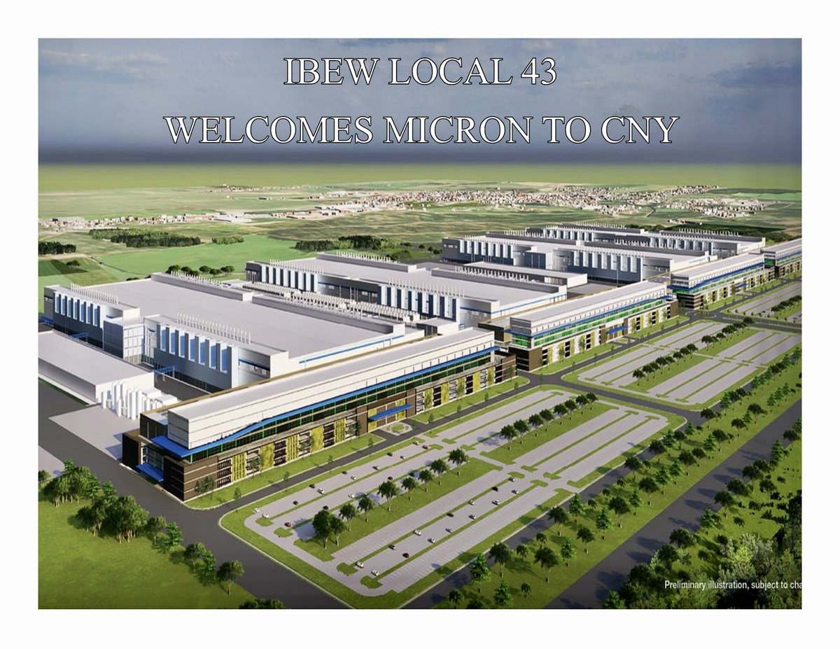 We are excitement we can share that Micron Technology, Inc. has selected CNY’s White Pine site for its semiconductor manufacturing facility that will create 9,000new high paying jobs.This is the largest private investment ever made in NYS history,up to $100B over 20plus years.