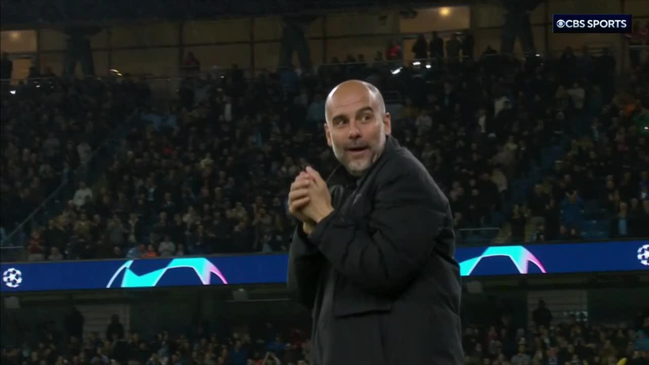 Erling Haaland CANNOT stop scoring.

Pep's reaction says it all. 😅”