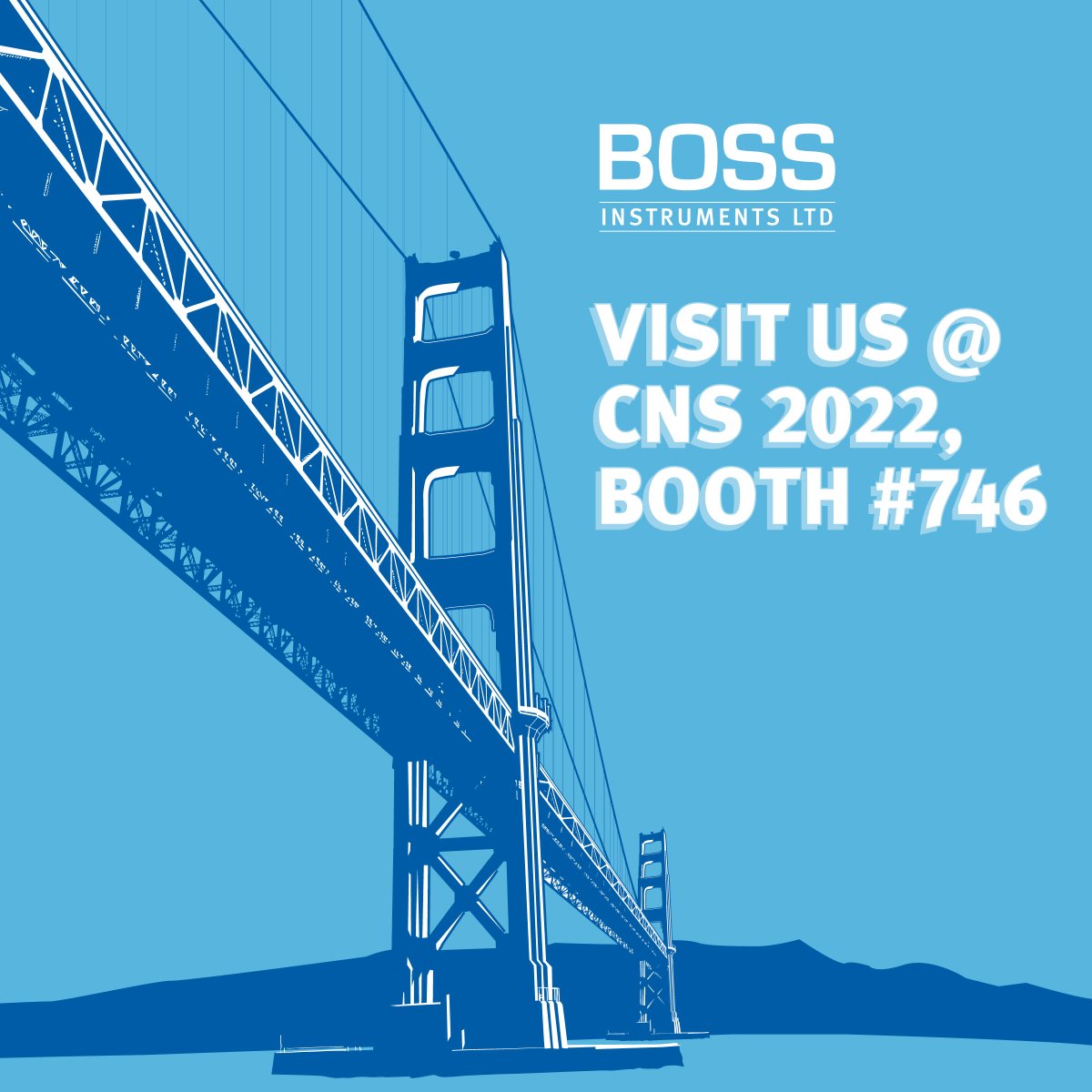 BOSS is heading to the Golden State! Visit us at #CNS2022, booth 746 in San Francisco, October 10-12. Stop by and see our high quality line of German-crafted instruments and retractor systems. Tell us your coming: bossinstruments.com/cns2022