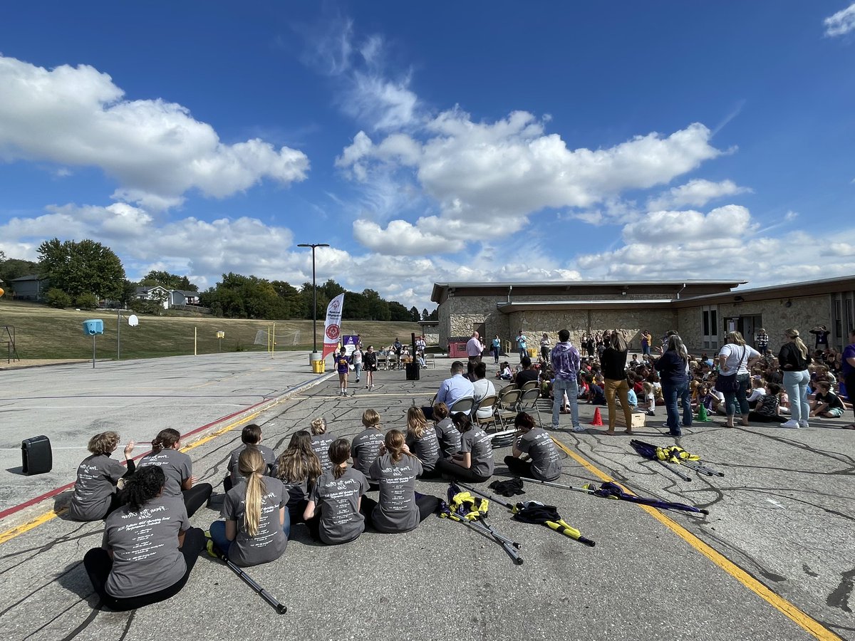 The guard had tons of fun performing at <a href="/LeMayOwls/">LeMay Elementary</a> pep rally! Thanks for the invite! <a href="/TbirdEMPIRE/">Bellevue West</a> #bpsne #teambps