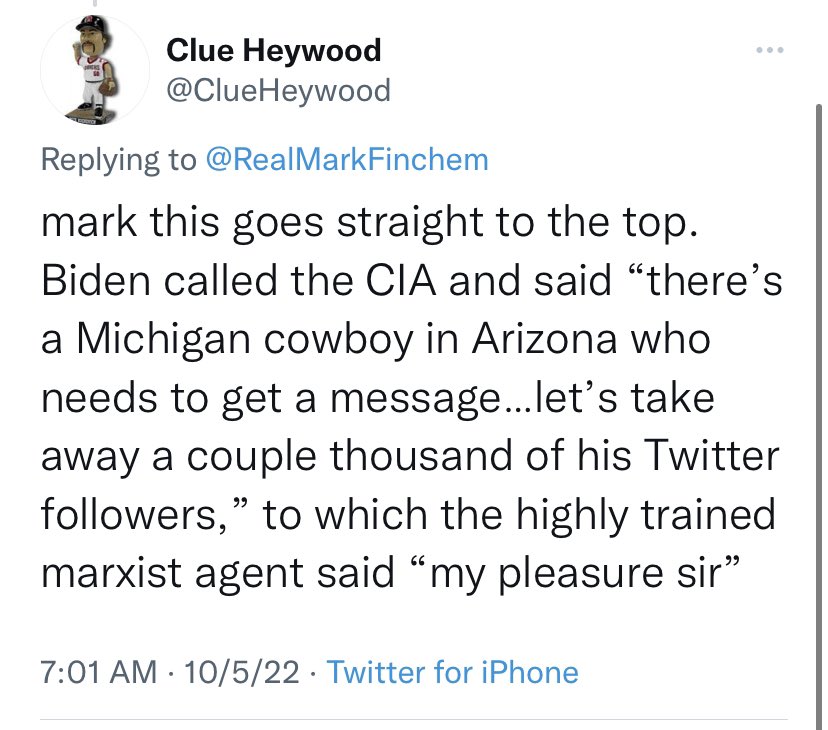 ClueHeywood's tweet photo. normally I think “this person blocked me!” tweets are lame, but that said, lol at this lil’ snowflake in a ten gallon hat https://t.co/iTgXWLPbDP