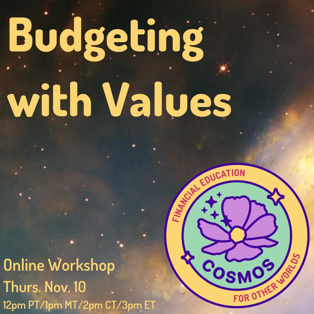 Financial decisions are an important site of power in our projects. Let's build collective finance skills so that power can be shared. 
Budgeting with Values workshop Thurs. Nov. 10!
Register:
https://t.co/l6CY2FYgnZ https://t.co/LFpgNCd1ai