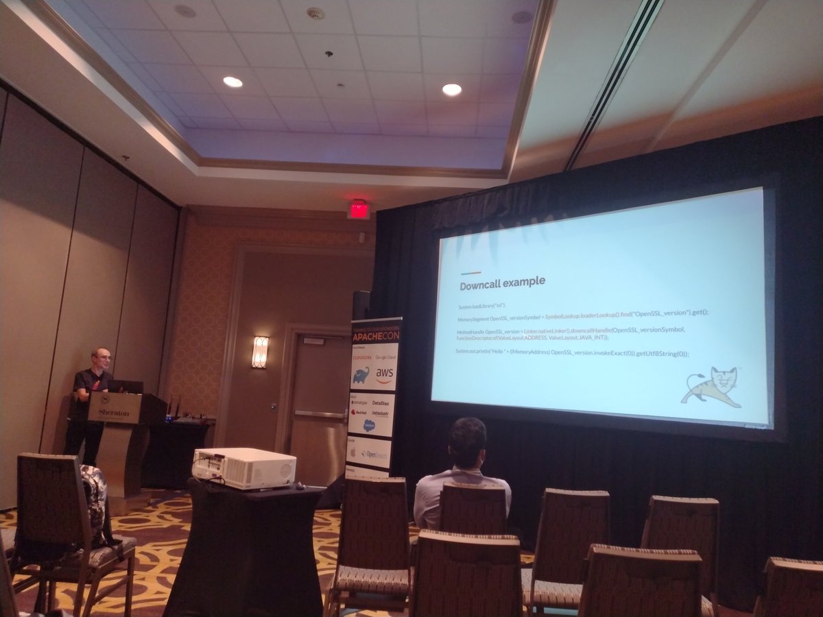 bobpaulin's tweet image. Learning about Project Panama in Tomcat #ApacheCon2022 with Remy Maucherat