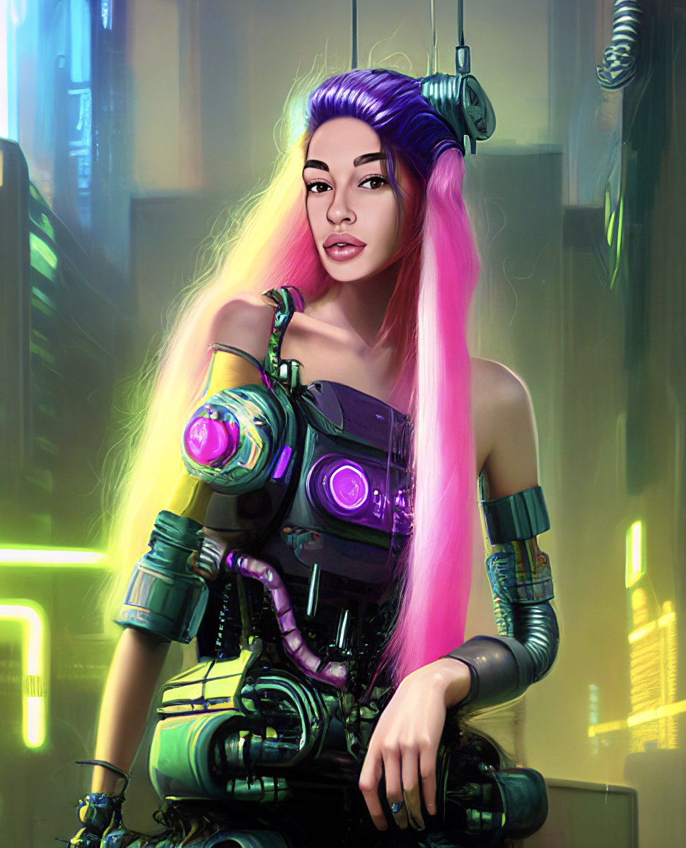 K, Fam!
First time I am tweeting out GN🌚
With other person’s pic😜

Cuz it my fav beloved bb @grrwolfie 💜💕 

Does cyberpunk suits her?😎