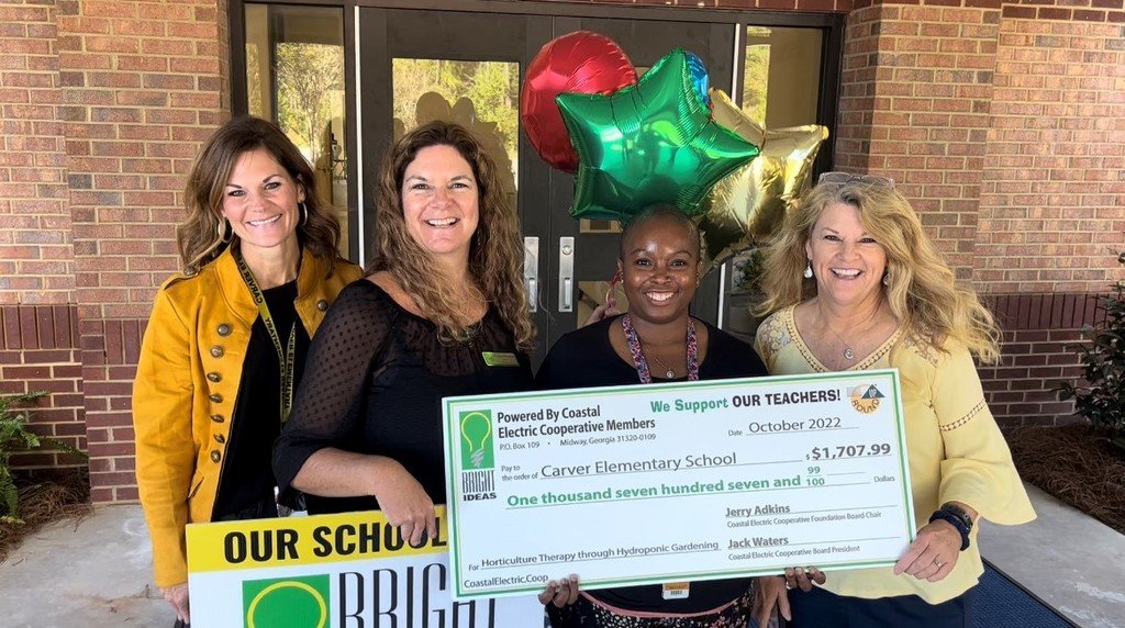 CarverES_RH's tweet photo. Congratulations to Dr. Hundley, Mrs. Holmes, and Mrs. Borden!  They are this year's Bright Ideas Grant winners!  Thank you, Coastal Electric Cooperative for your support of Bryan County Schools!
#WeAreCarver #InvestLearnGrowAchieve https://t.co/Y7vEglxgJm