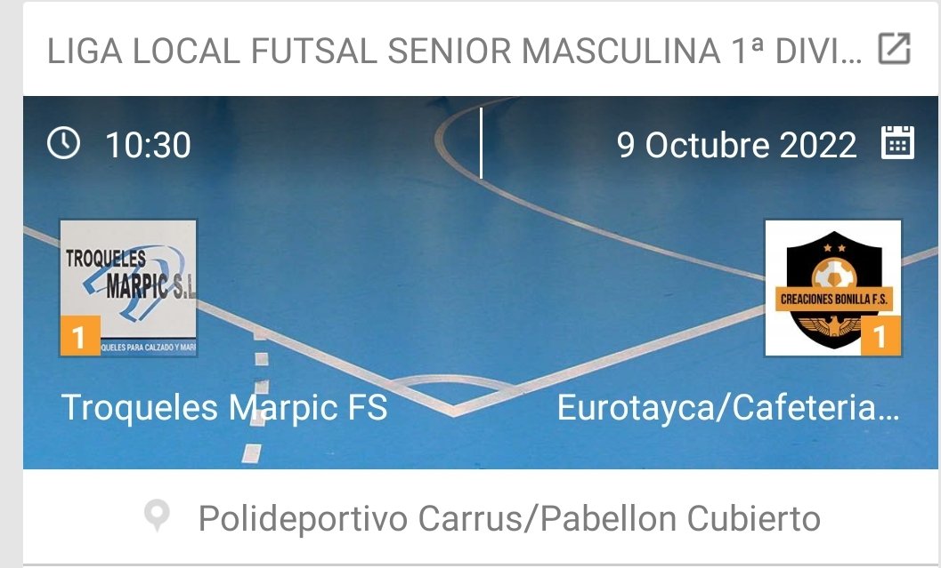 Este fin de semana empieza nuestra andadura en primera división , quien nos lo iba a decir cuando formamos un grupo de amigos este equipo con la excusa de vernos más a menudo e ir a almorzar después de los partidos, el debut será contra los actuales subcampeones, tocará sufrir!!