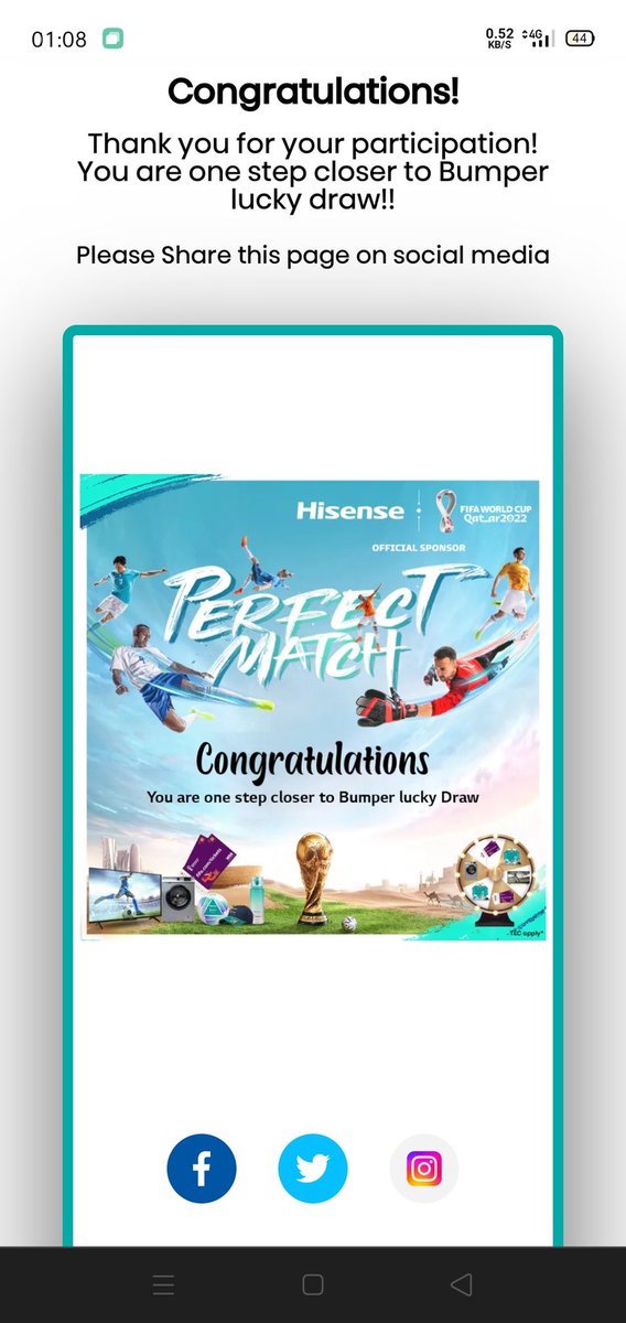 Rudraraj_4717's tweet photo. @Hisense_IND Thank for this wonderful Contest Fully Entertaining And interesting.
😍😍😍❤️❤️❤️🎁🎁🎁🙌🙌🙌
#Hisense #HisenseIndia #SpinAndwheel #PerfectMatch #ContestAlert #FIFA #FifaTicket
Tag @Tuaa121
@cool_bindra @Harsh_Pndy
@gohelminakshi
Tagging my dear @Hisense_IND
Team 🤝🤝🤝🤝 https://t.co/vLZTAr8eIr