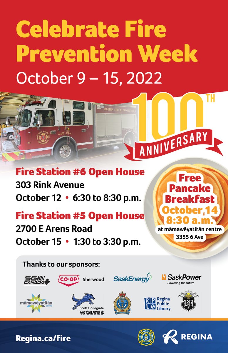 Fire Prevention Week starts soon. Check for activities October 9-15th.