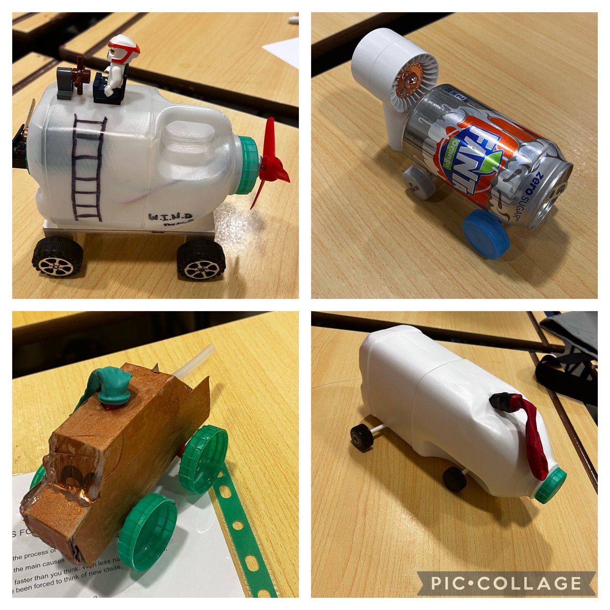 Some brilliant examples of the cars made at the STEM family learning sessions with <a href="/MrLawKHS/">Mr Law</a> Everyone had a go on the track tonight #Creativity #FamilyLearning 🚗🙌