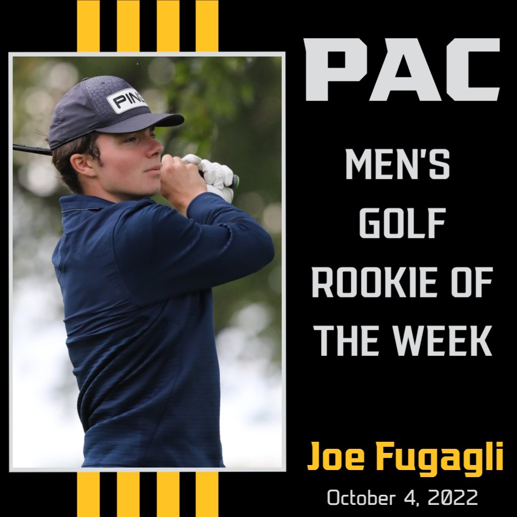 Congrats to Gator golf freshman Joe Fugagli for earning PAC Rookie of the Week honors thanks to a gritty performance in tough conditions at the Mason-Dixon Collegiate Classic #gogators
