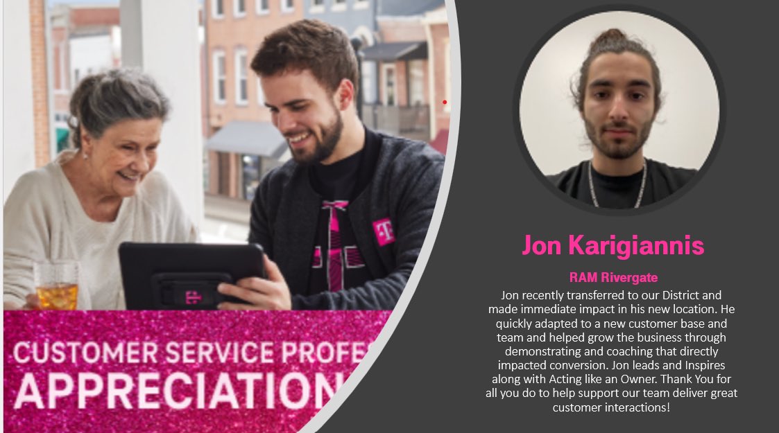 Jon from our Rivergate Team goes above and beyond to insure our customers receive a great experience every time! Thank you for all you do!