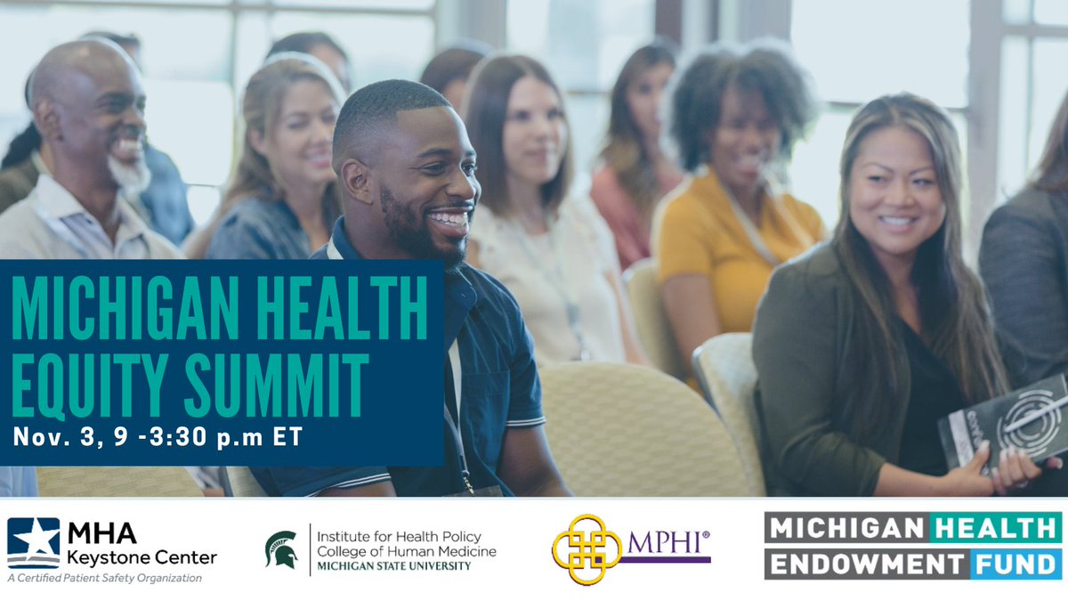Registration is open for the Michigan Health Equity Summit. Participants will review updated state healthcare disparity data and explore how Michigan hospitals can continue to expand upon their work in eliminating disparities. 
Register at no cost here: bit.ly/3e4QGet