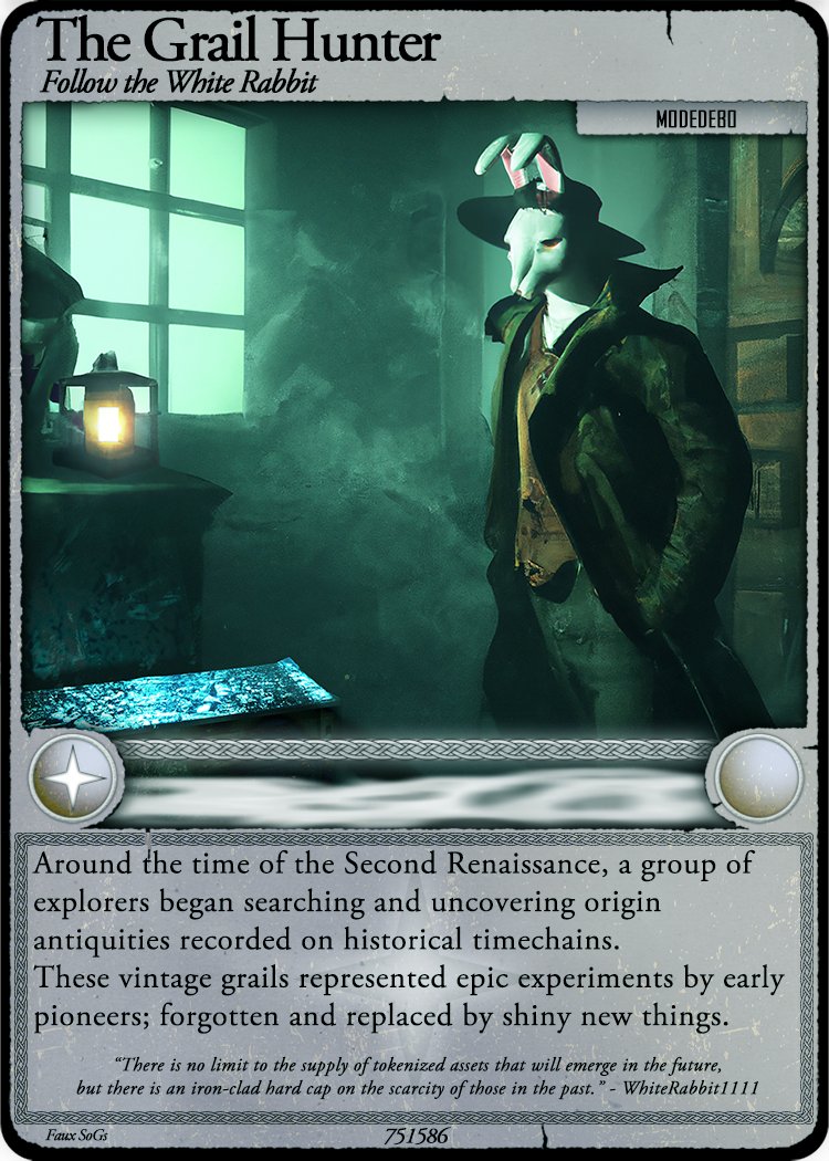 GRAILHUNTER
Series 3 Card 5
Artist: @nftshart 
Issuance: 100